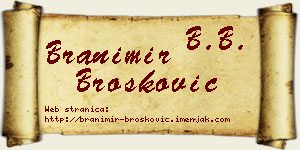 Branimir Brošković vizit kartica